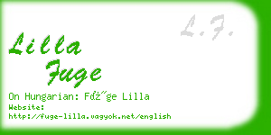 lilla fuge business card